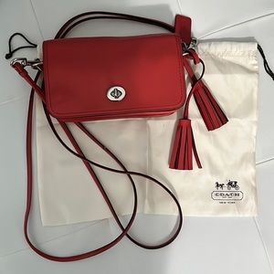 Coral color Genuine Coach bag
